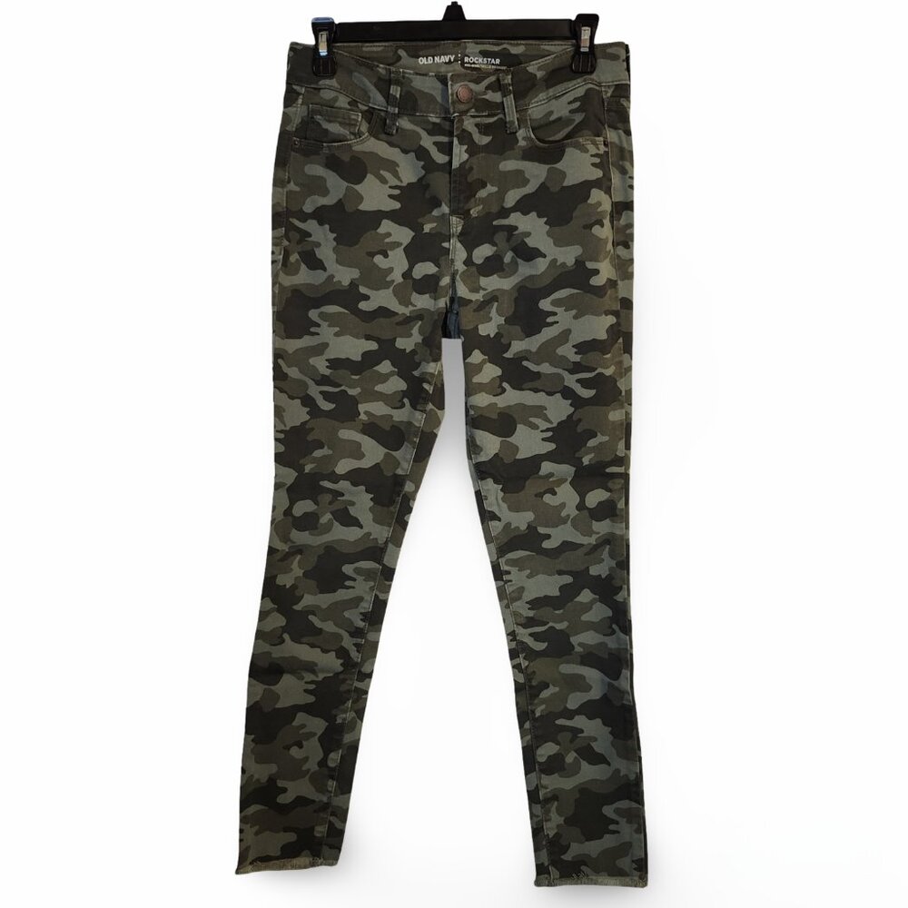 Old Navy Rockstar Mid-Rise Camo Skinny Jeans | Size 6/28